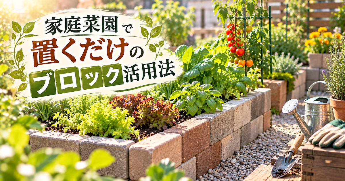 家庭菜園で置くだけのブロック活用法｜初心者でも失敗しない設置手順