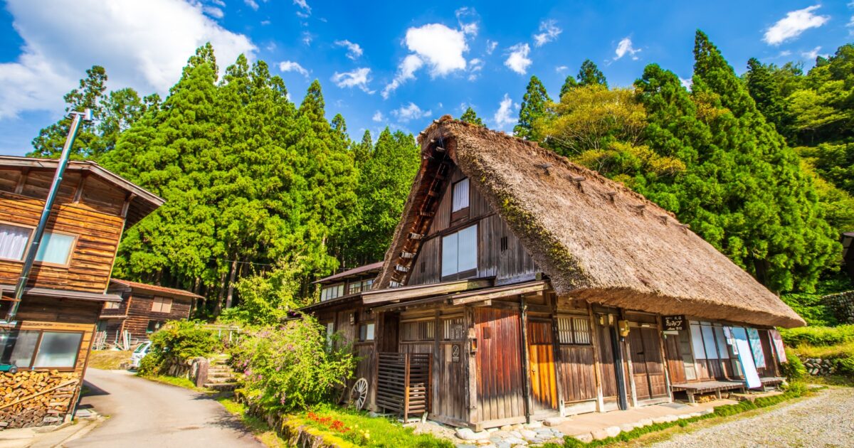 白川郷の合掌造り集落と自然