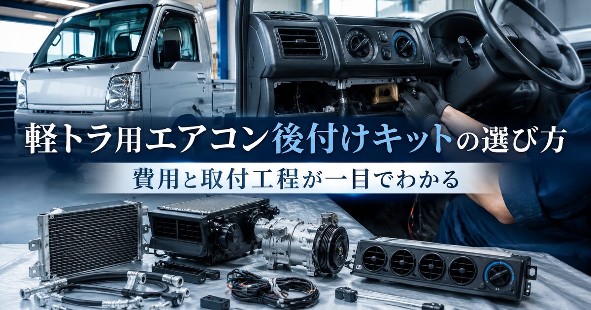 軽トラ用エアコン後付けキットの選び方｜費用と取付工程が一目でわかる