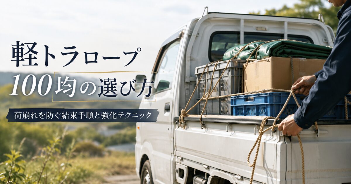 軽トラロープ100均の選び方｜荷崩れを防ぐ結束手順と強化テクニック