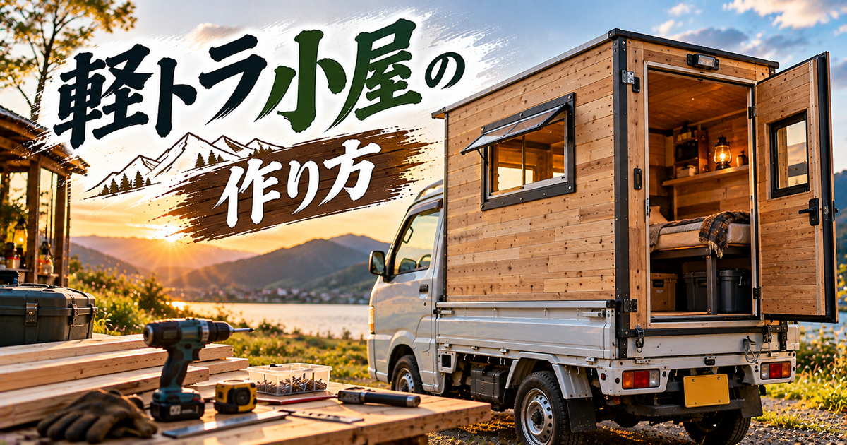 軽トラ小屋の作り方｜荷台サイズ計測から断熱・法規対応まで図解で完全解説
