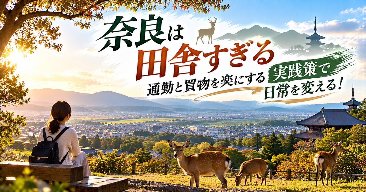奈良は田舎すぎる｜通勤と買物を楽にする実践策で日常を変える！