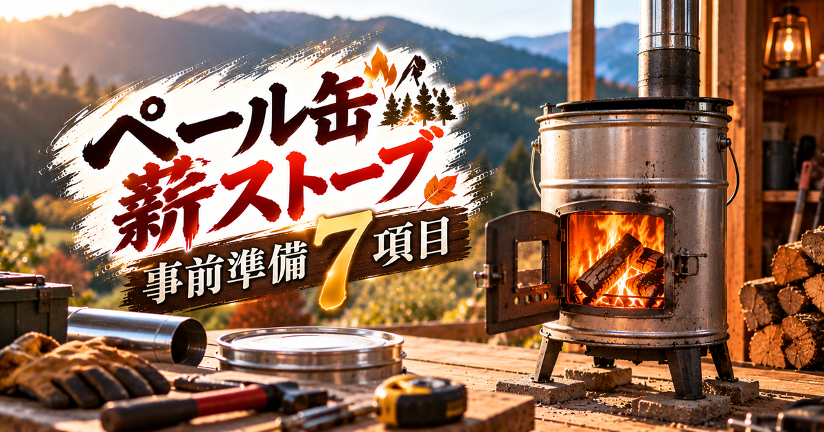 ペール缶薪ストーブの事前準備7項目｜安全設置と燃焼効率アップの実践法を公開！